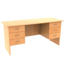 Dowble pedestal desk with drawers