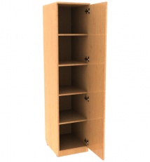 Single-case cabinet with shelves