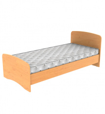 Кровать для общежития из ЛДСП с ламелями