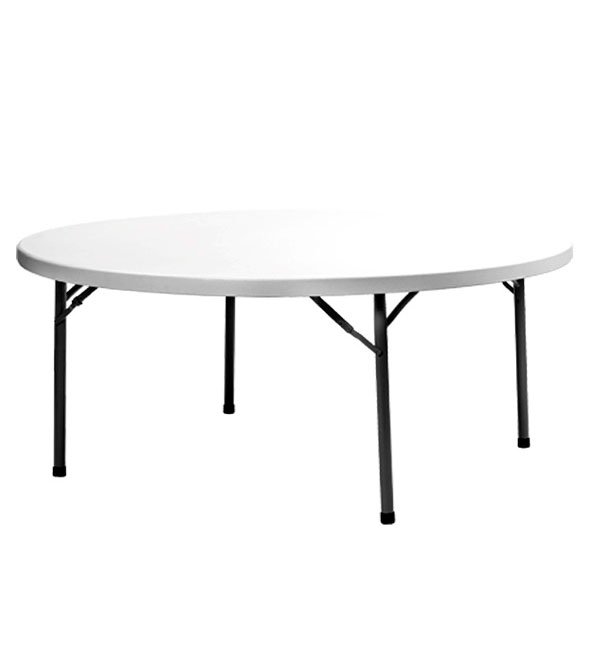 Round folding table