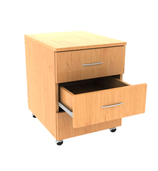 Drawer unit with three drawers