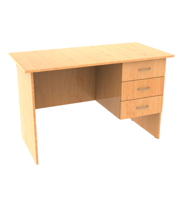 single pedestal desk with drawers of Laminated chipboard