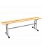 Metall framed dressing room bench
