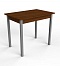 Metal framed dinner table with plastic coating