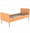 Single tiered bed with backs and rails of Laminated chipboard