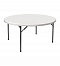 Round folding table